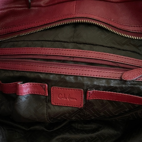 REHAB Red Cole Haan Leather Bag HuGE buy, fix, and sell high! - Picture 10 of 12